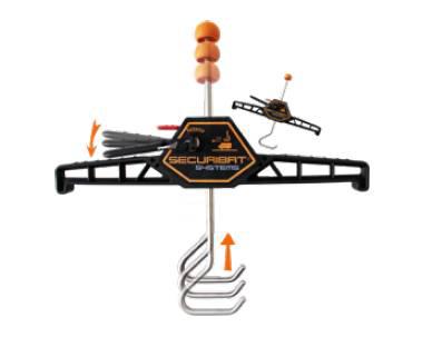 Bloque-échelle automatique (attache échelle) pour la galerie de toit en aluminium sur le véhicule utilitaire des artisans. Attachez rapidement vos échelles sur le pavillon du camion ou de la camionnette professionnelle.