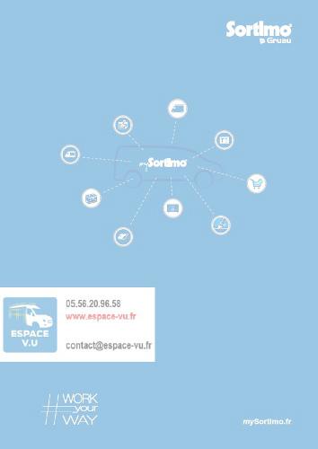 Catalogue général pour l'aménagement intérieur de véhicules utilitaires Citroën, Fiat, Ford, Ivéco, Man, Mercedes, Nissan, Opel, Peugeot, Renault, Toyota, Volkswagen avec des étagères métalliques, casiers de rangement, mallette, accessoires et solution d’arrimage, idéal pour l'équipement de fourgon et fourgonnette artisan, entreprise tpe, pme et collectivité locale par Espace V.U Sarl station Sortimo by Gruau.