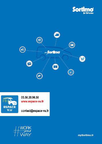 Catalogue général pour l'aménagement intérieur de véhicules utilitaires Citroën, Fiat, Ford, Ivéco, Man, Mercedes, Nissan, Opel, Peugeot, Renault, Toyota, Volkswagen avec des étagères métalliques, casiers de rangement, mallette, accessoires et solution d’arrimage, idéal pour l'équipement de fourgon et fourgonnette artisan, entreprise tpe, pme et collectivité locale par Espace V.U Sarl station Sortimo by Gruau.