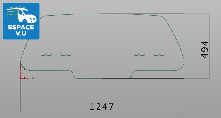 Parois en plexiglas pour voiture norme R43 conforme au vitrages automobiles, distribué par Espace V.U Sarl station sortimo by Gruau