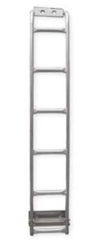 Échelle de porte fixe en aluminium avec des barreaux antidérapants. Équipement de véhicule utilitaire professionnel H1, H2 et H3 des artisans et des entreprises par Espace V.U Sarl. Montez facilement sur le toit du camion ou de la camionnette, accès en toute sécurité au pavillon du fourgon ou de la fourgonnette. Vente directe usine, matériel livré en kit.