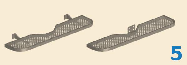 Marchepied arriere fixe de ferrure attelage spécifique pour véhicule utilitaire, équipement de fourgon par Espace V.U sarl, station Sortimo by gruau à Bordeaux en Gironde.