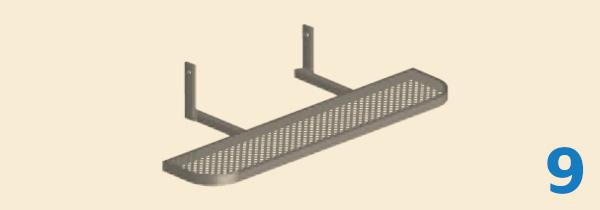 Marchepied arriere fixe 1300 X 200 mm pour véhicule utilitaire, équipement de fourgon par Espace V.U sarl, station Sortimo by gruau à Bordeaux en Gironde.