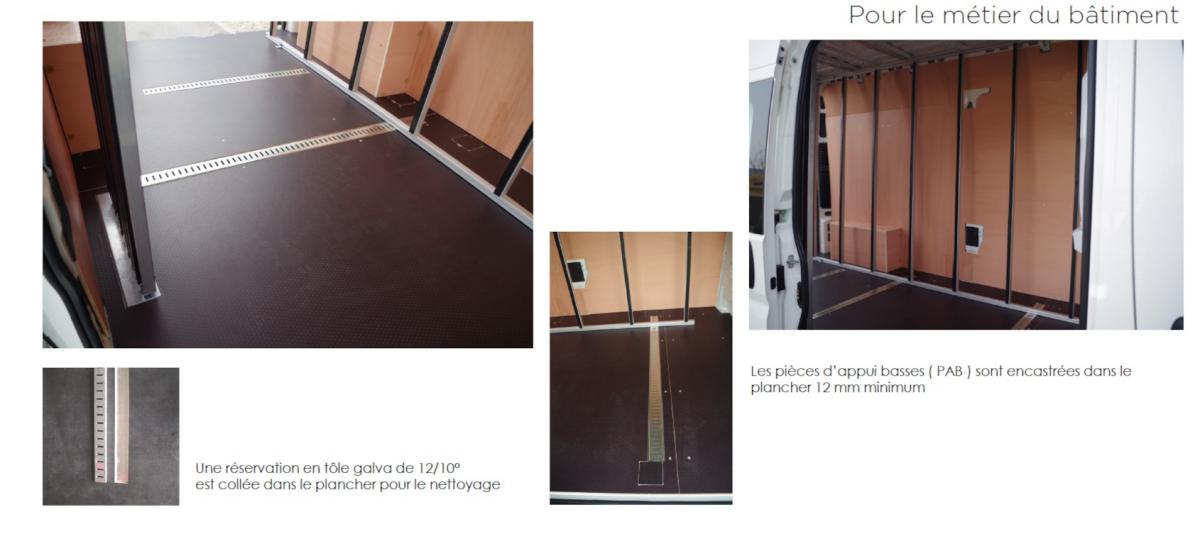 Pièces d'appui basses de 200, 500 ou 1000 mm pour porte-verre, pupitre intérieur. Ventre directe usine par Espace V.U sarl station Sortimo by Gruau à Bordeaux.