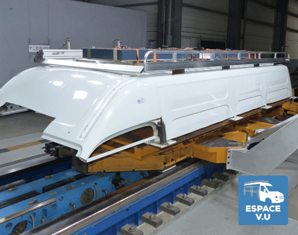 Test de résistance UTAC de la galerie aluminium pour le toit du véhicule utilitaire, sur fourgon et fourgonnette, camion et camionnette professionnelle.