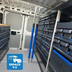 Aménagement pour le Jumper L1H1 utilitaire professionnel d'un artisan plombier, chauffagiste, climaticien en Gironde.